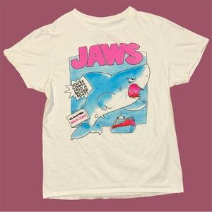 Funny Graphic Tee — Animated Jaws Movie Poster Graphic